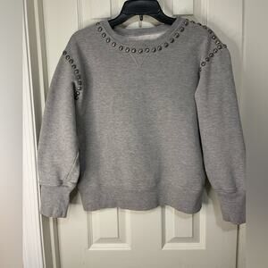 Citizens of Humanity Grey Stud Edgy Boxy Sweatshirt size Medium